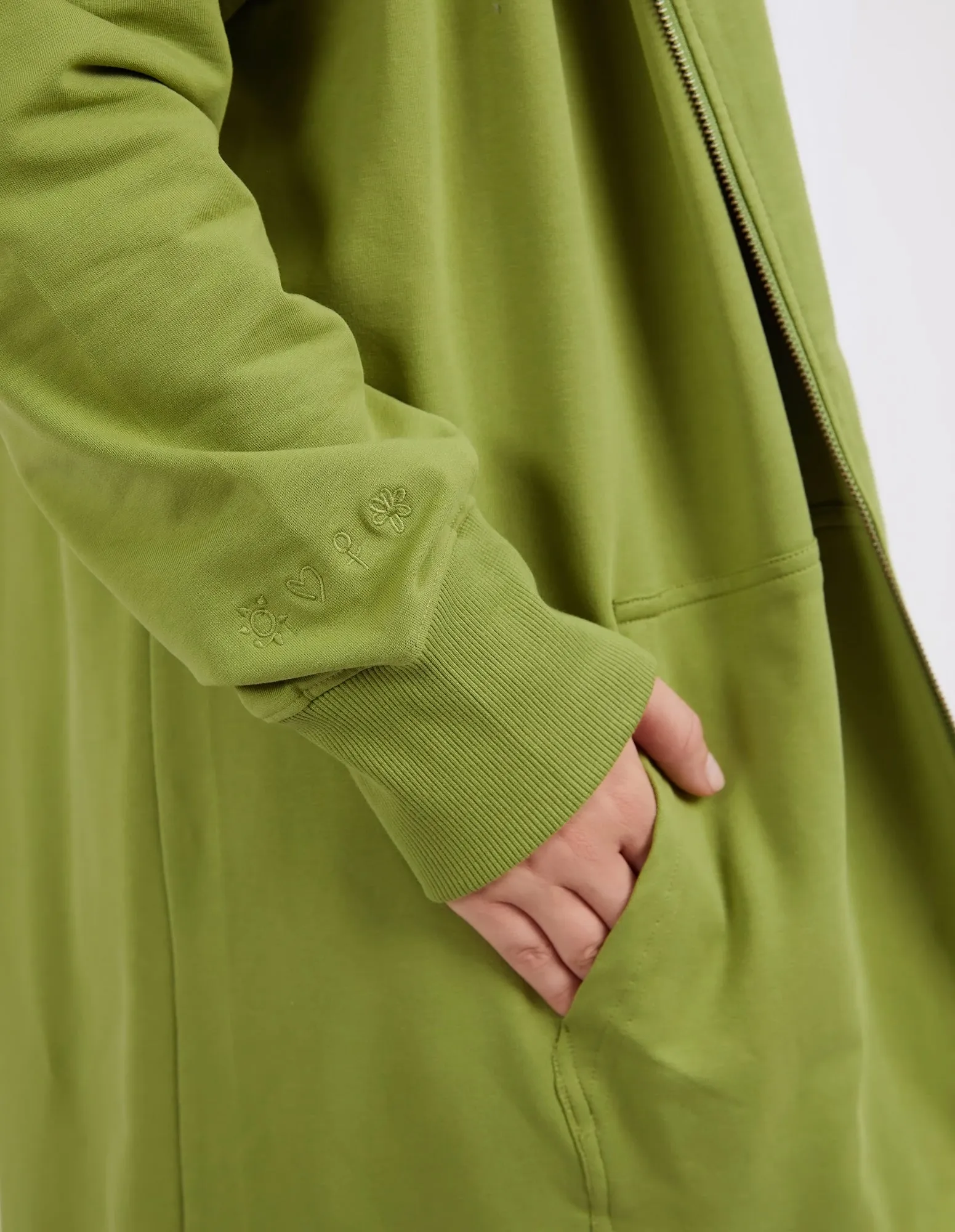 Mara Zip Hoodie Jungle Green