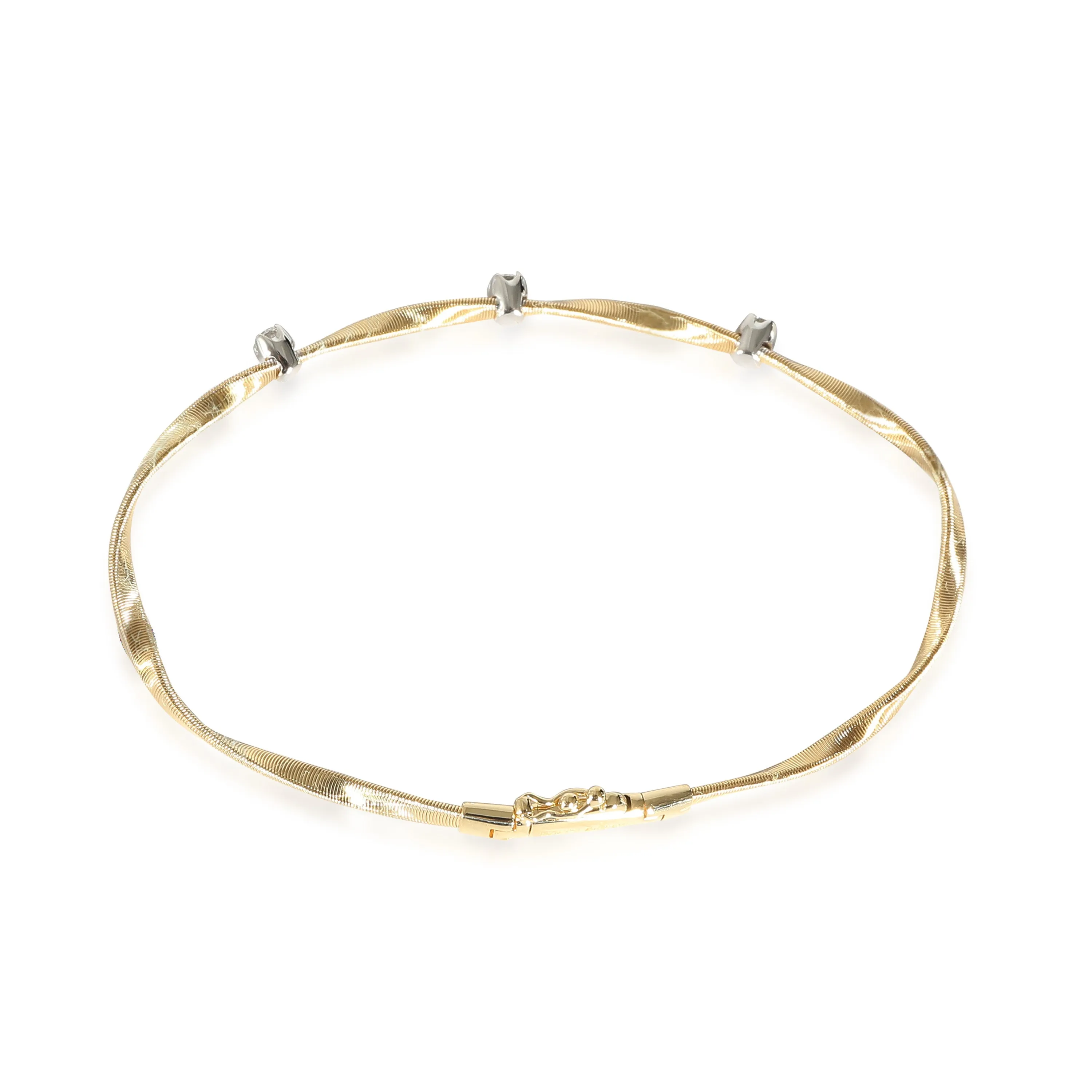 Marco Bicego Marrakesh Bracelet in 18k White Gold/Yellow Gold 0.15 CTW