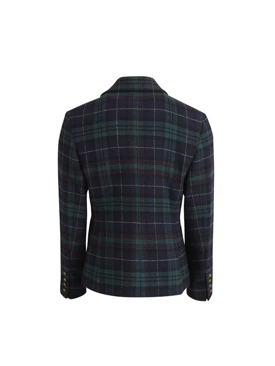 Margot navy blackwatch Blazer