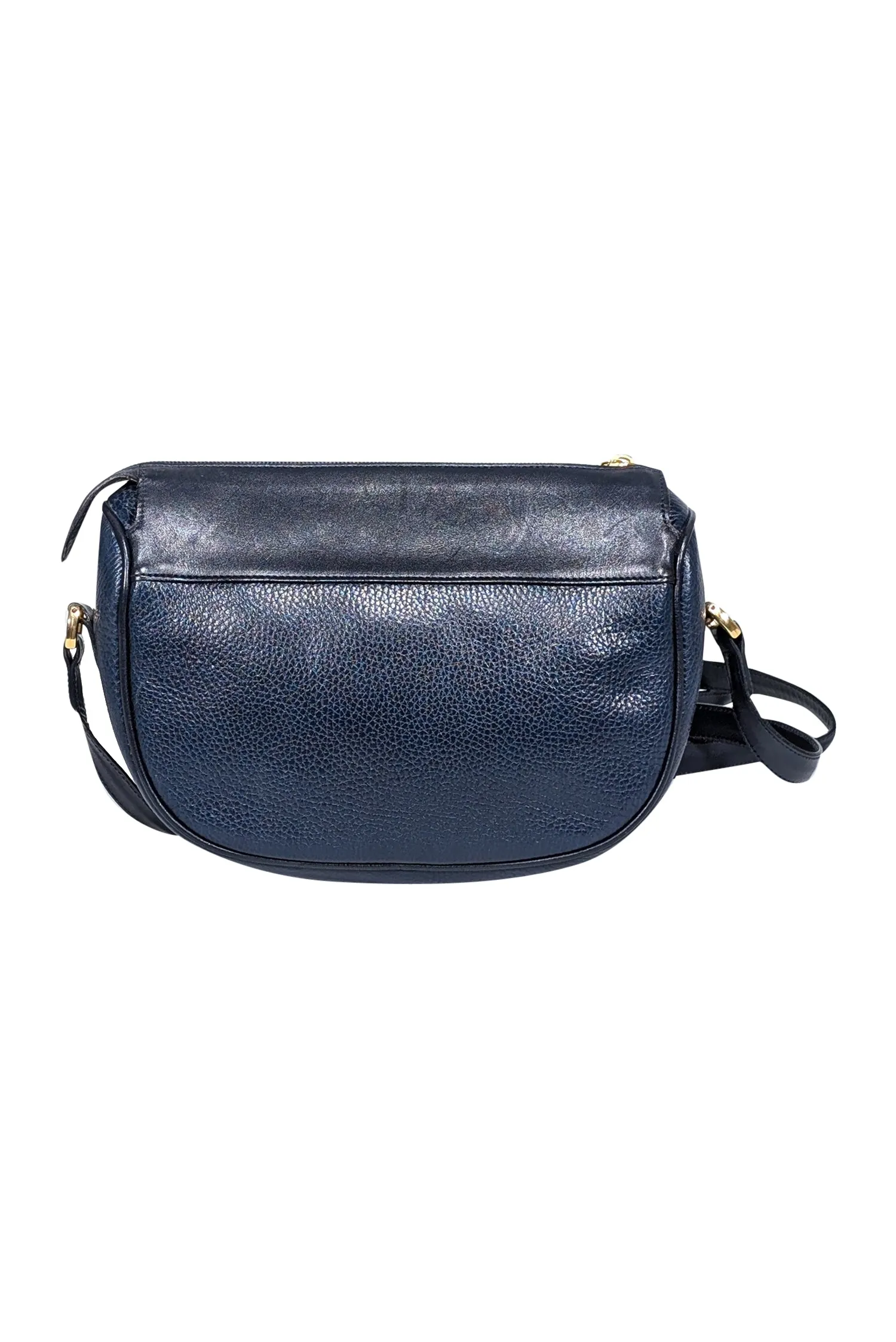 Mark Cross - Navy Pebbled Leather Crossbody Bag
