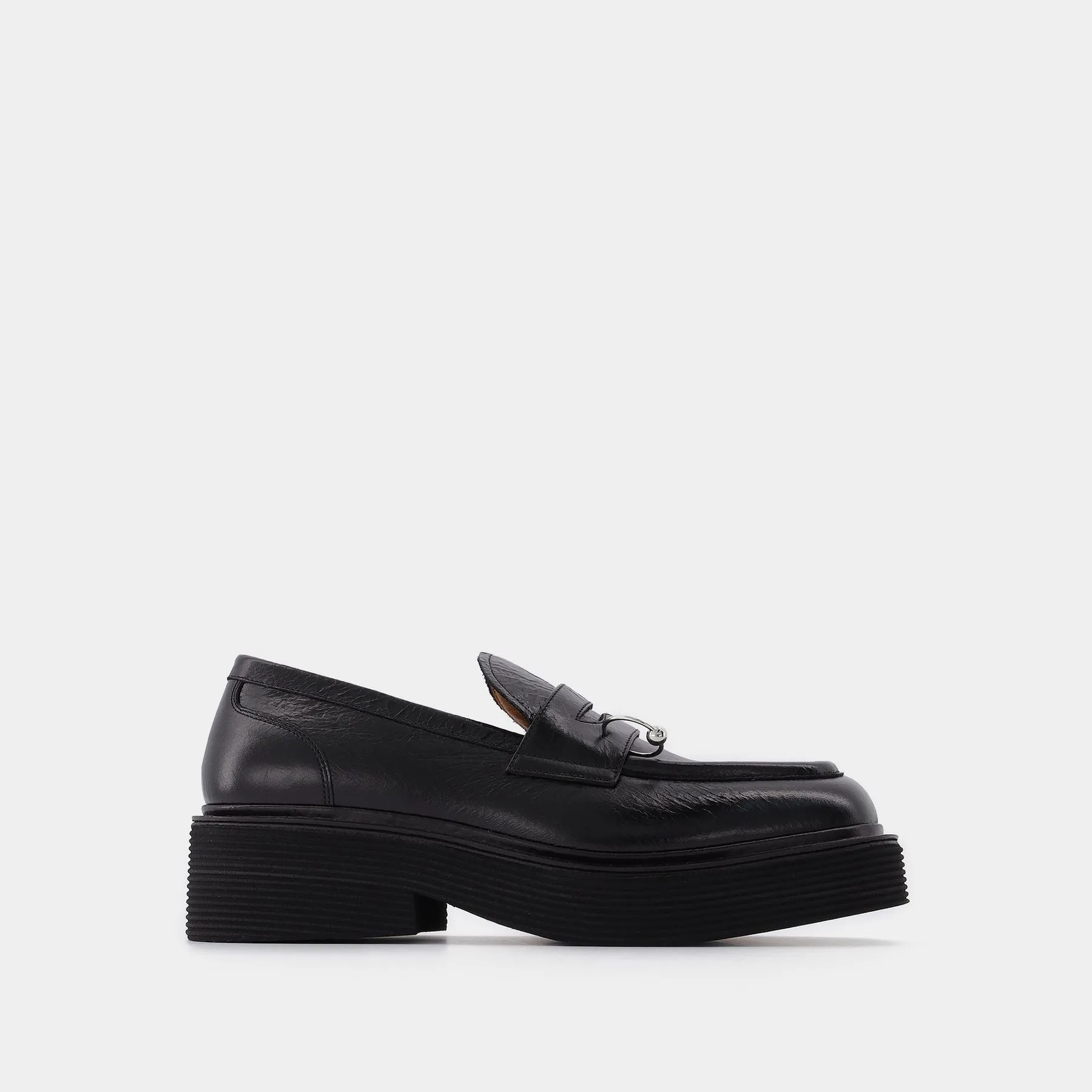 Marni  Piercing Loafer in Black Leather