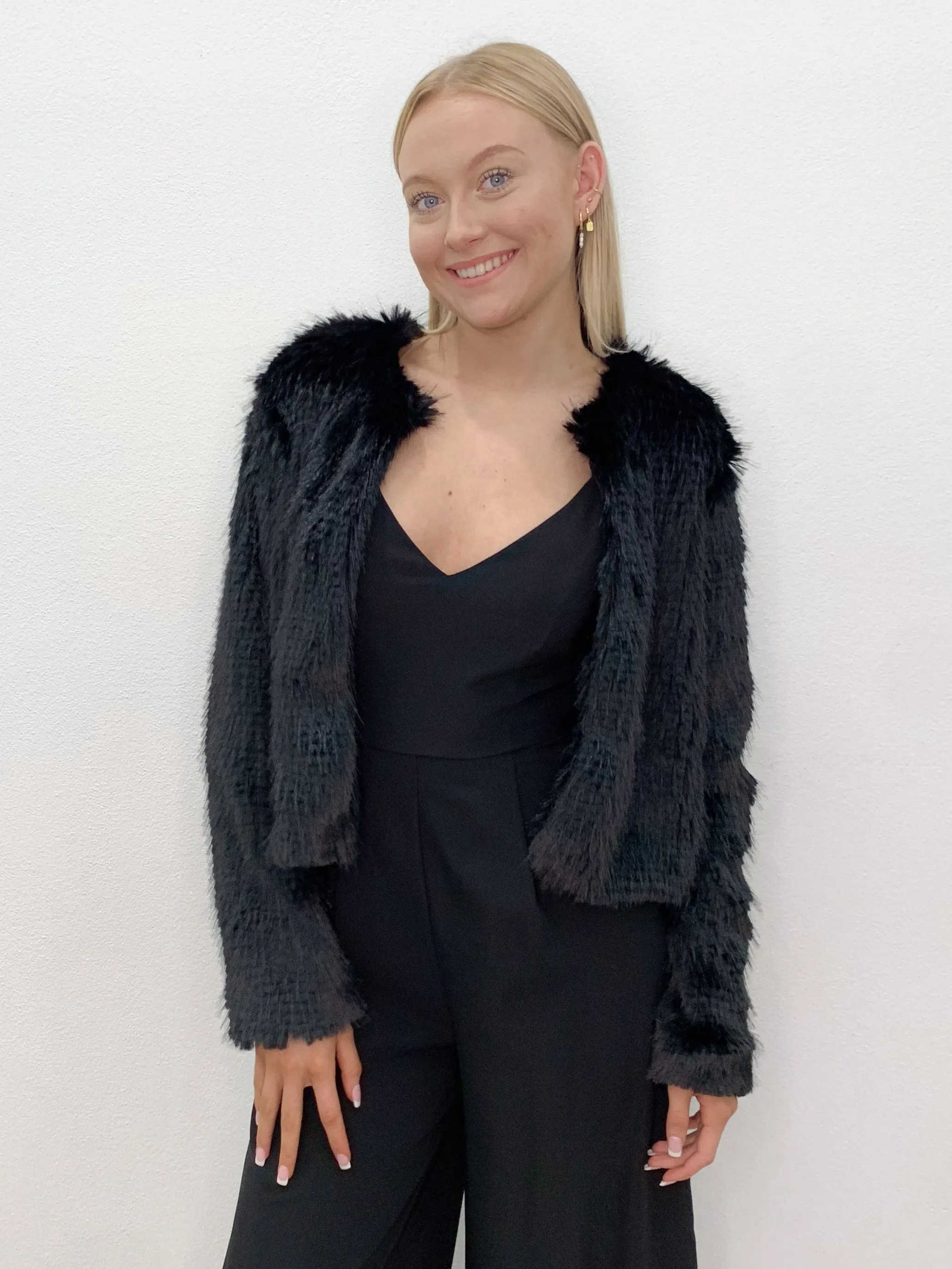 Mary Fluffy Jacket Black