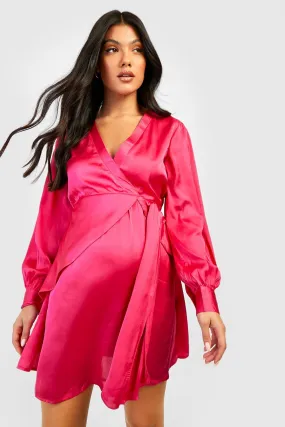 Maternity Satin Skater Mini Dress