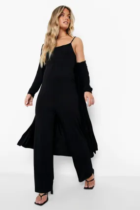 Maternity Slouchy Jumpsuit And Duster