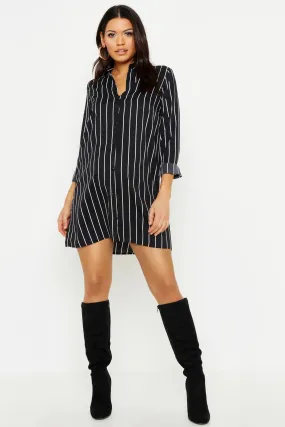 Maternity Stripe Shirt Dress