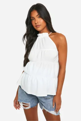 Maternity Textured High Neck Cami Smock Top