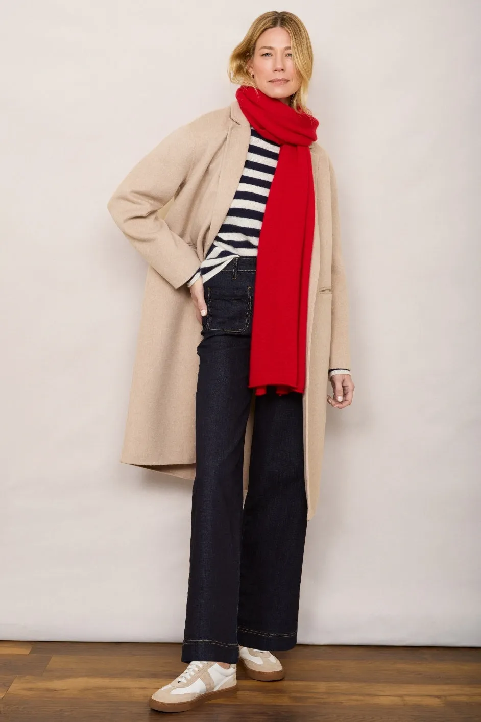 Mathilde Cashmere Scarf - Cherry Red