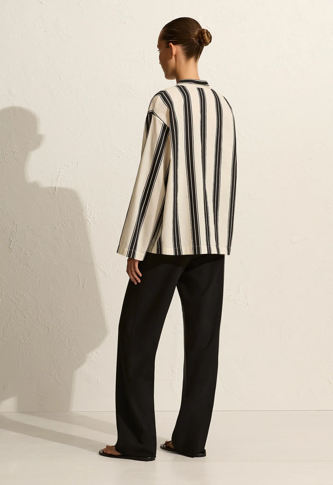  Matteau      Relaxed Stripe Tunic - Nero Stripe 