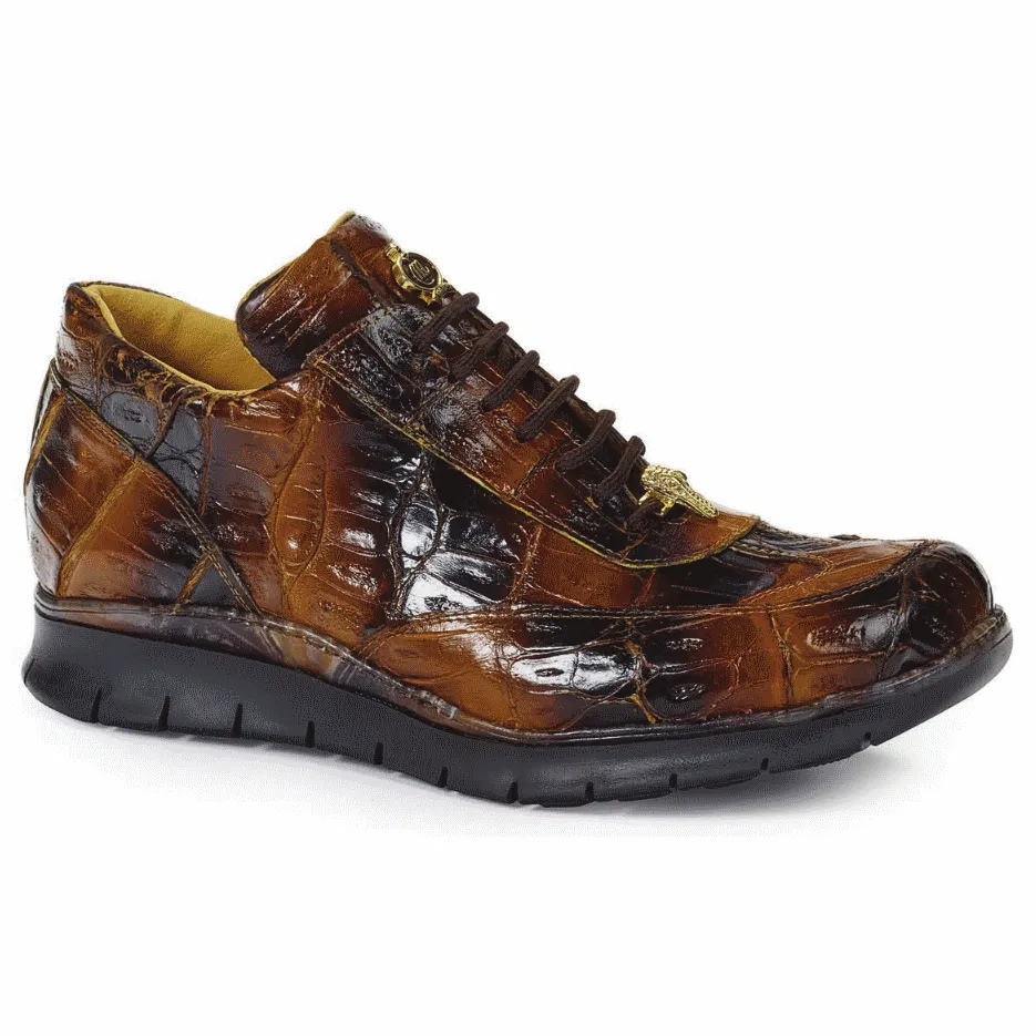 Mauri 8932 Borromini Crocodile Sneakers Corn / Brown (Special Order)