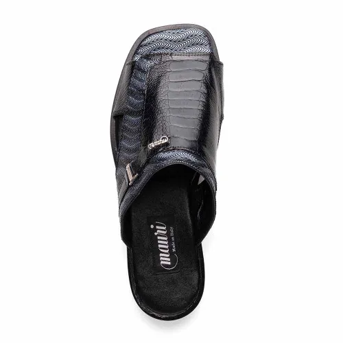 Mauri Men's Aloha Multi Grey Black Ostrich Leg Luxury Sandals