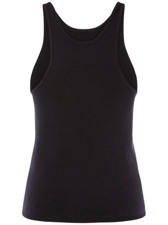 Max Mara   Alfeo wool blend knit sleeveless top 