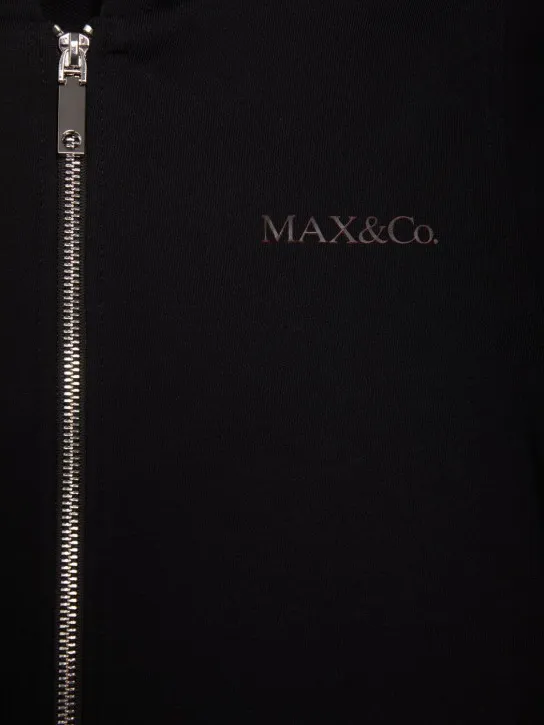 MAX&Co.   Cotton zip-up hooded sweatshirt 