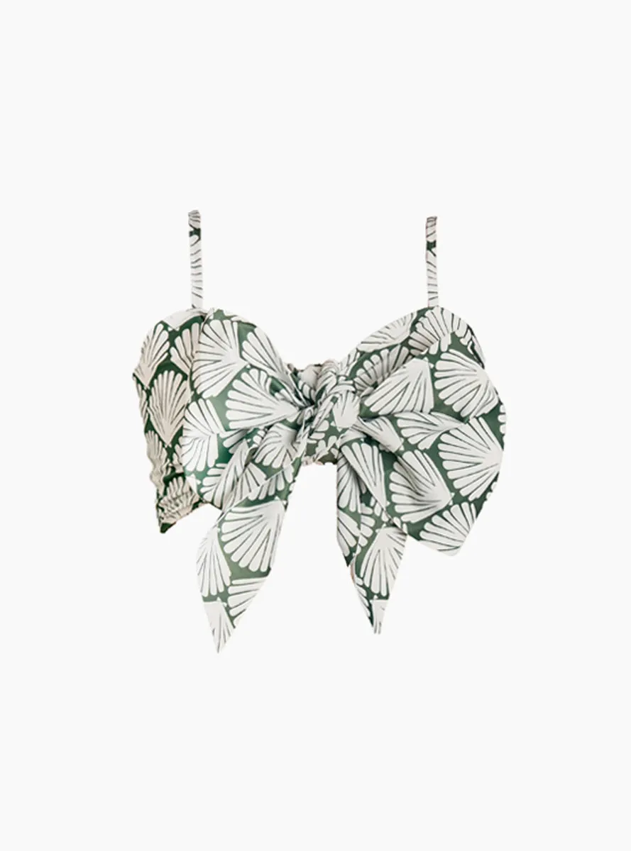 Maxi Bow Bikini Top - Seashell Green Mini