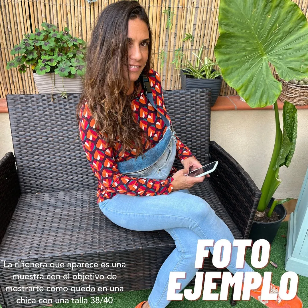 Maxi Retro Chic  Jeans Recycled  · Edición Limitada · Pieza nica Núm. 12804