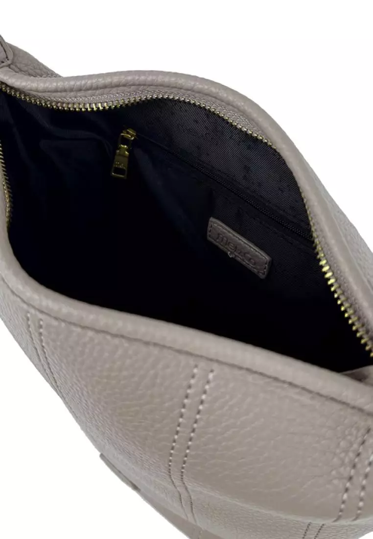 Mel&Co Pebbled Texture Stitch Shoulder Bag