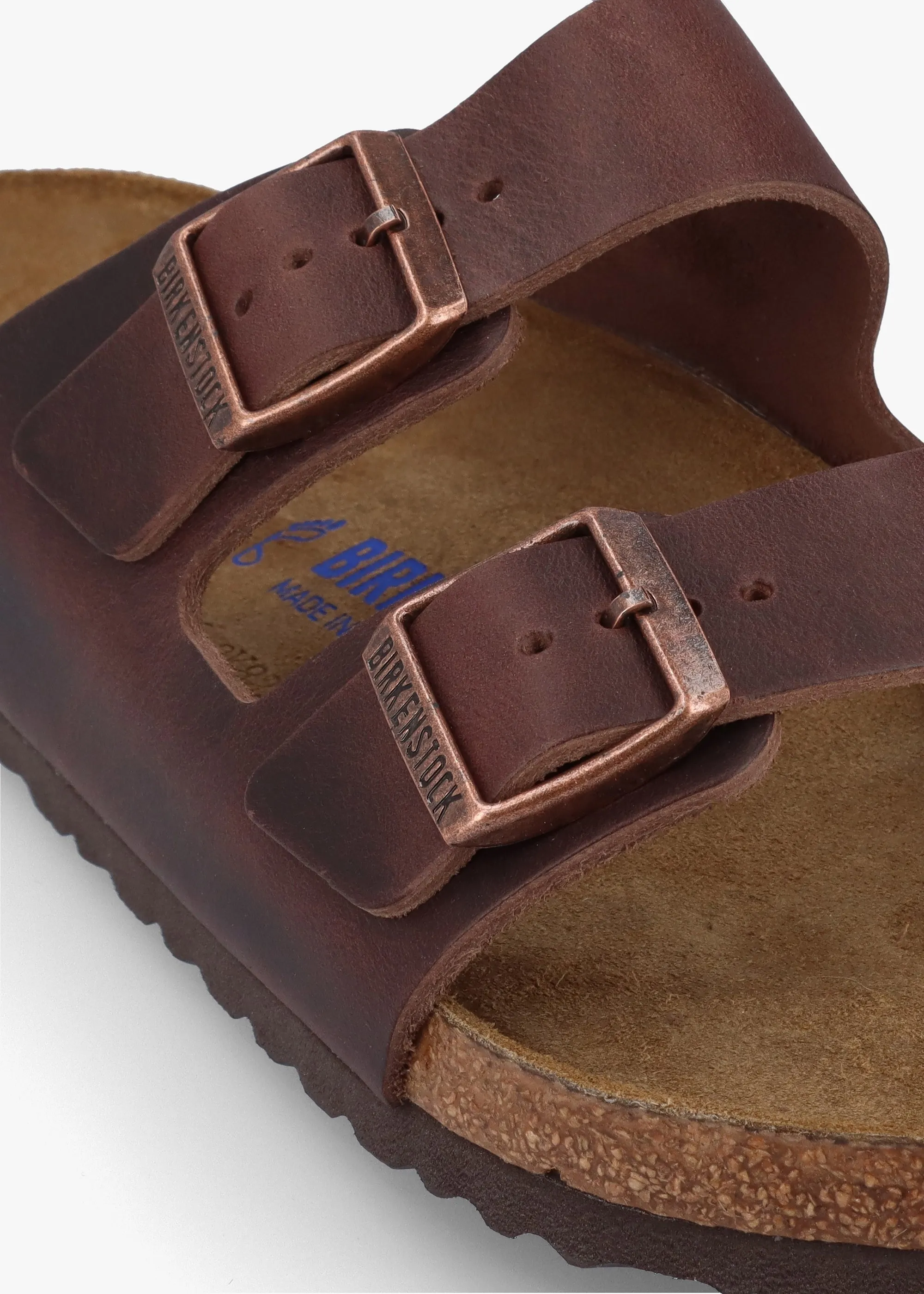 Men's Arizona Habana Natural Oiled Leather Two Bar Mules