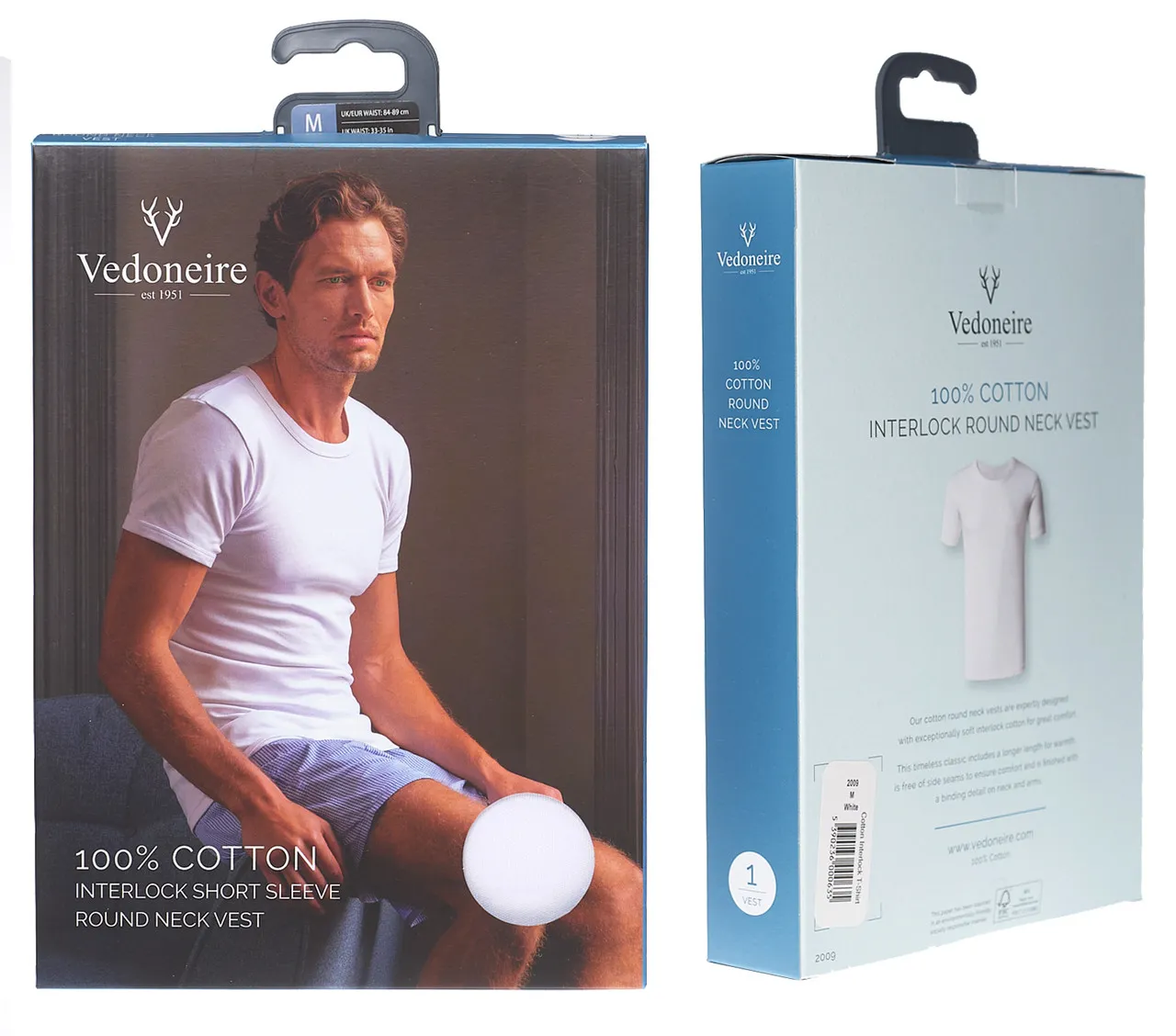Men's Classic, Egyptian Cotton, T- Vest (2009) White