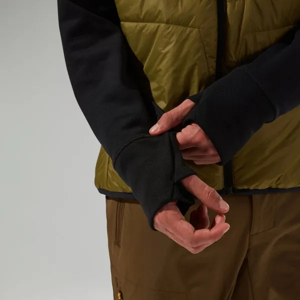 Men's Trawden Hybrid Hooded Jacket - Green/Black
