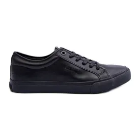 Men's Eco Leather Sneakers Black Big Star JJ174234