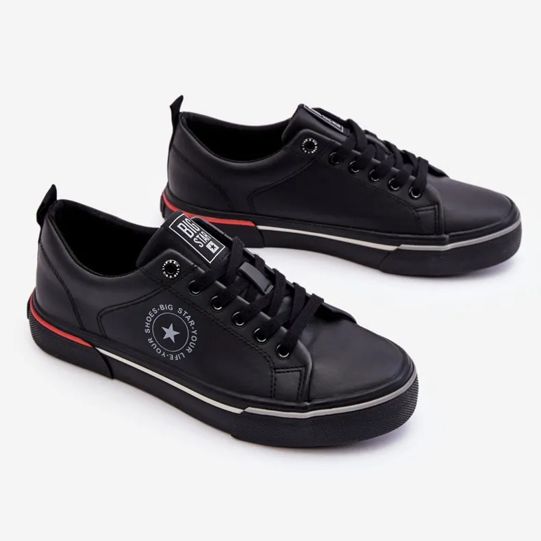 Men's Leather Sneakers Big Star LL174210 Black