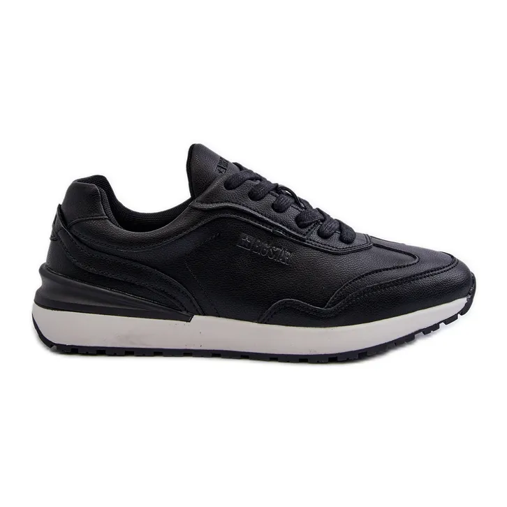Men's Leather Sneakers Big Star NN174287 Black
