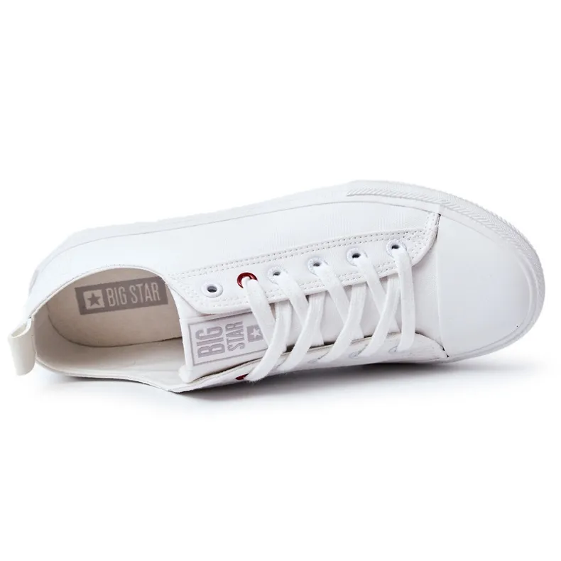 Men's Material Sneakers Big Star JJ174001 White