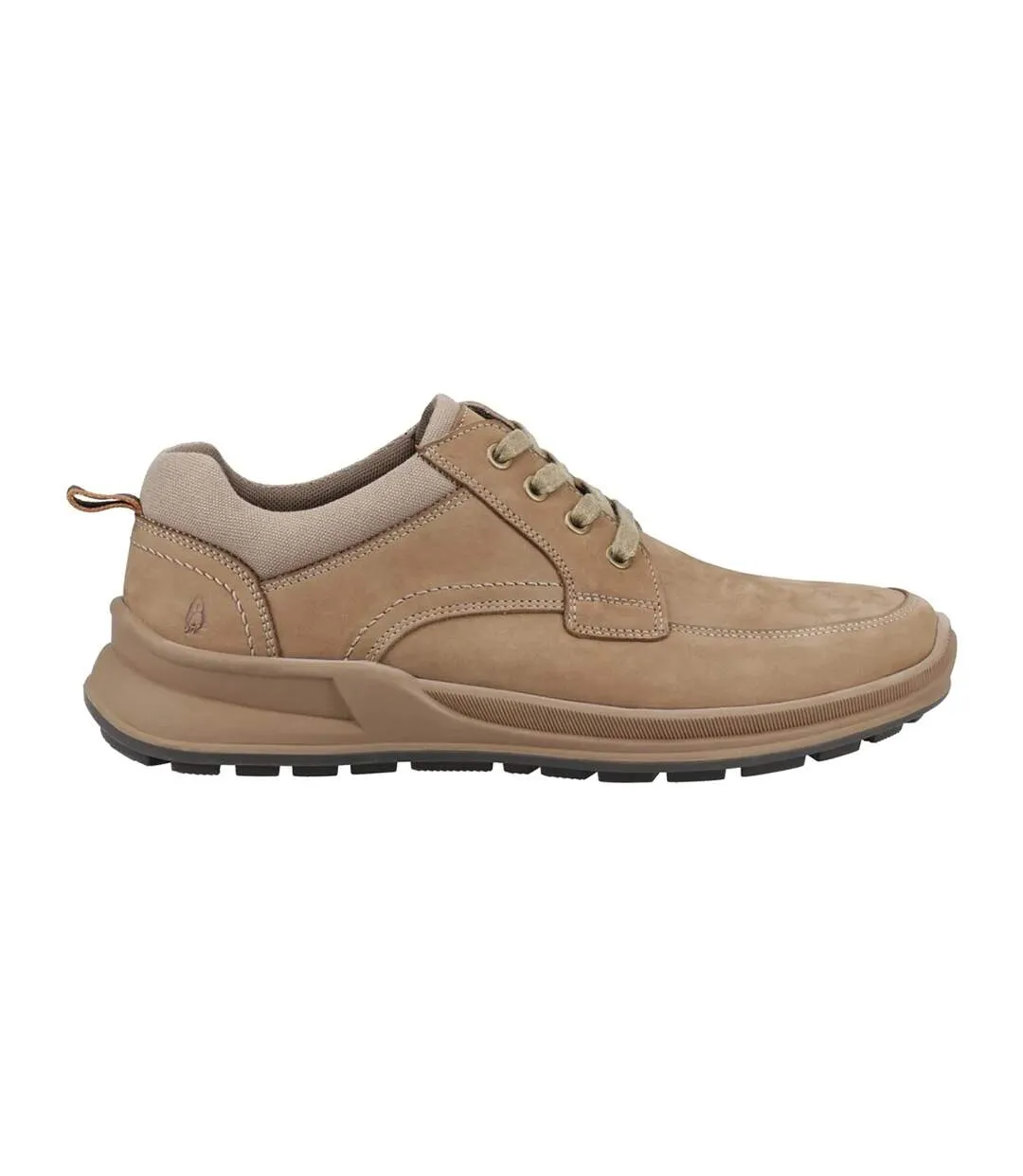 Mens adam nubuck lace up trainers taupe Hush Puppies