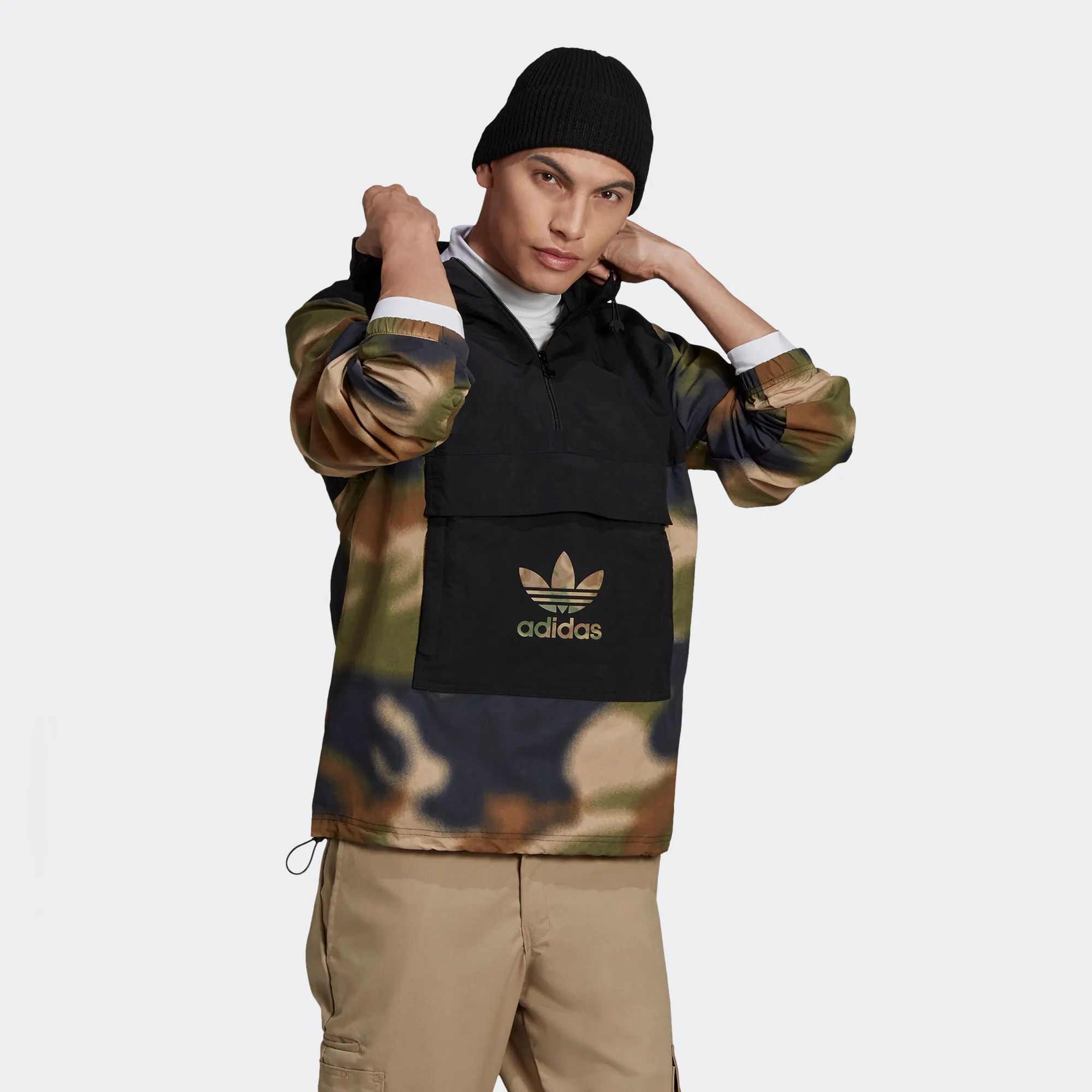Men's adidas Originals Camo Windbreaker Hemp
