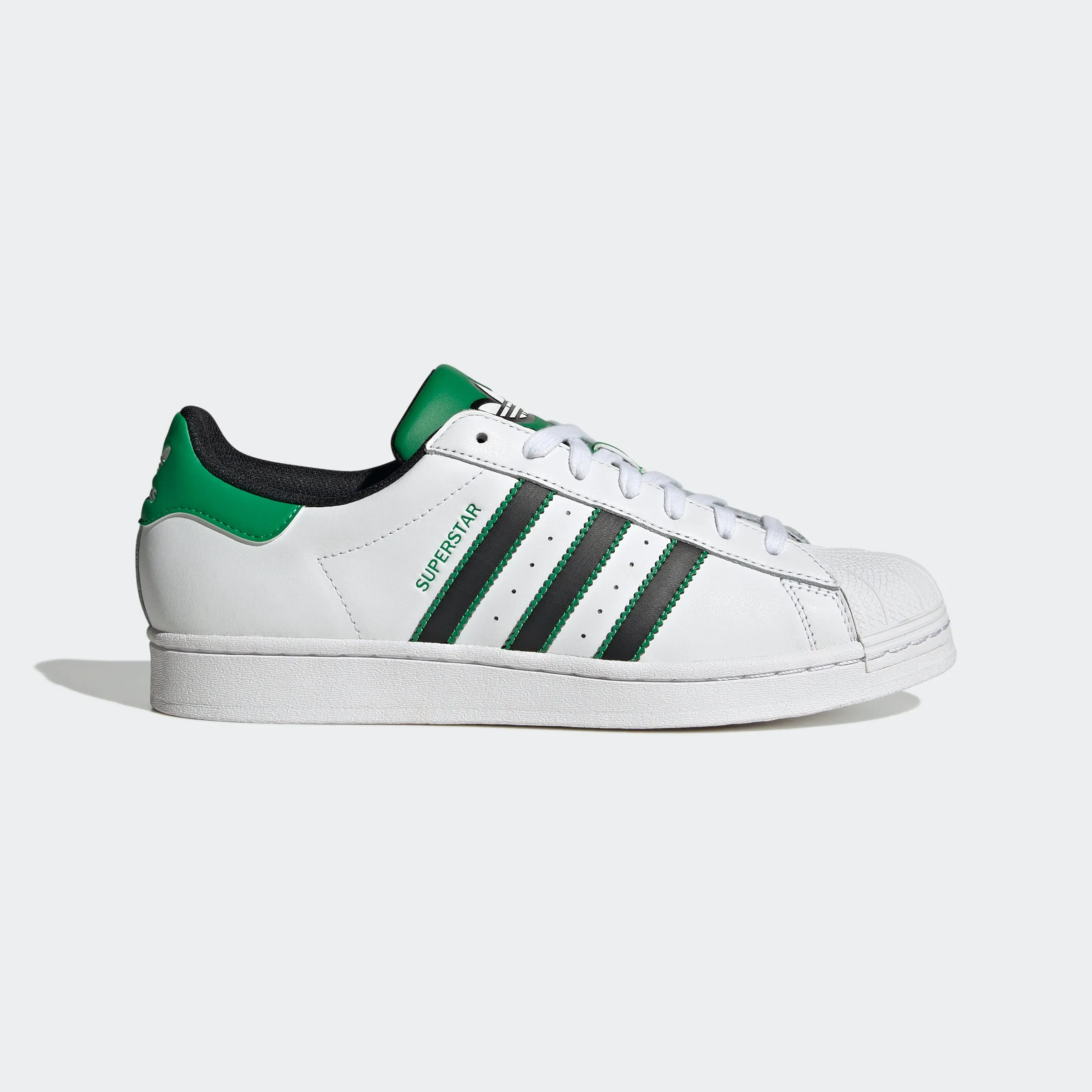 Men's adidas Originals Superstar Shoes White/Black/Green