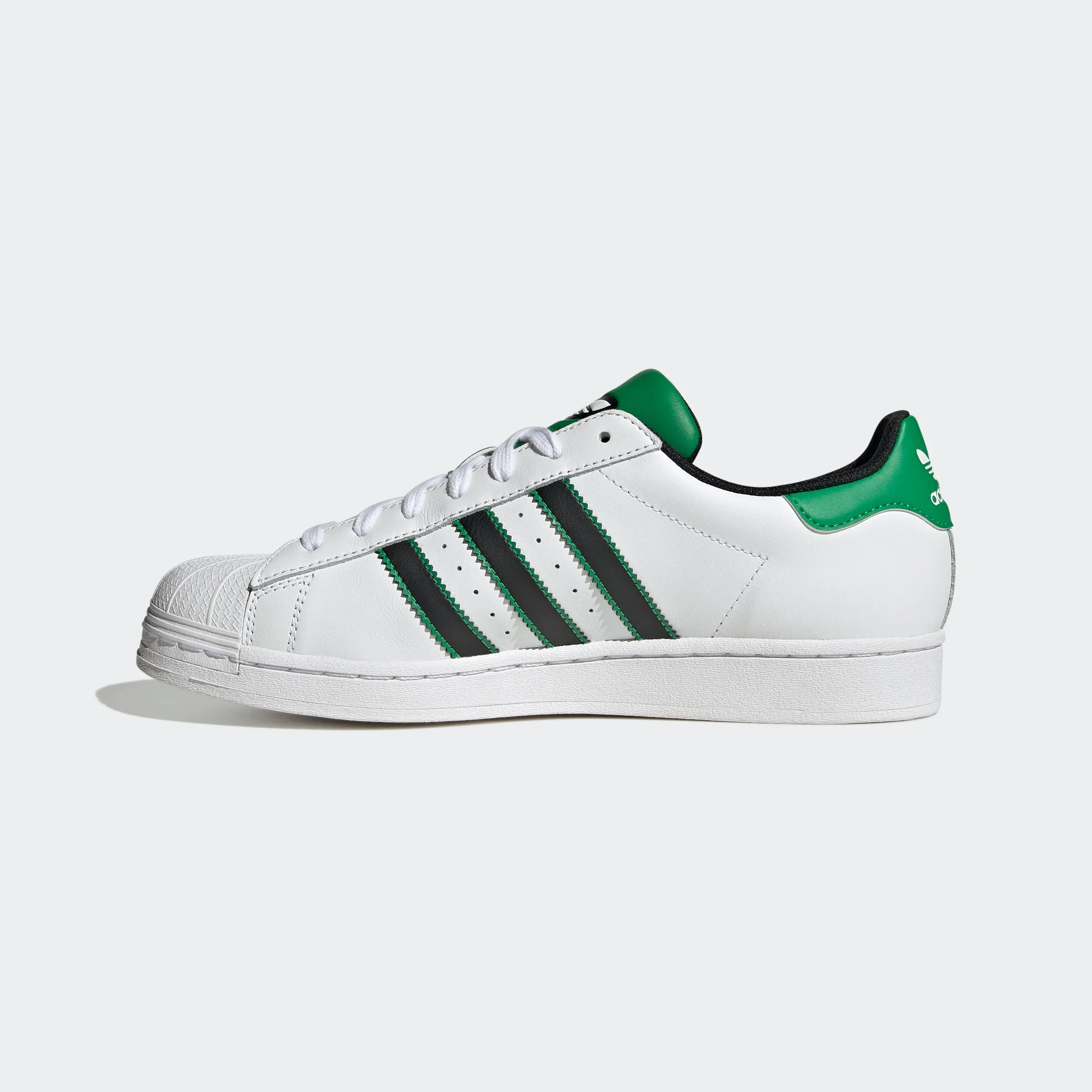 Men's adidas Originals Superstar Shoes White/Black/Green