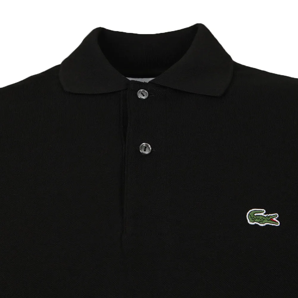 Mens Black L1212 Plain Polo Shirt