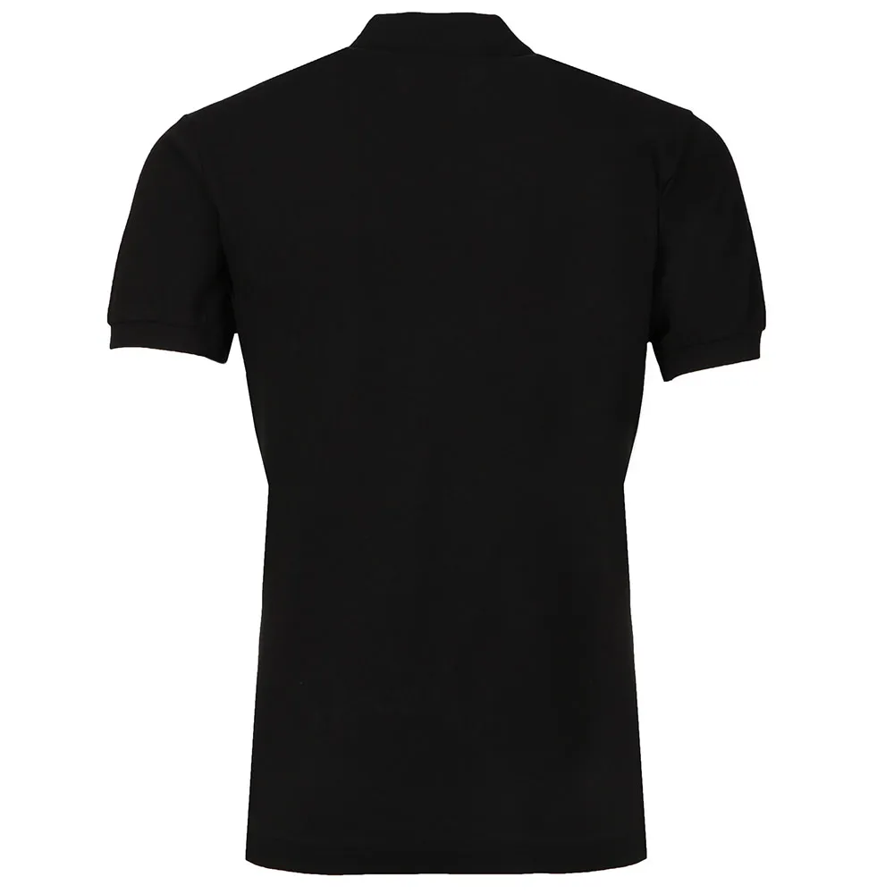 Mens Black L1212 Plain Polo Shirt