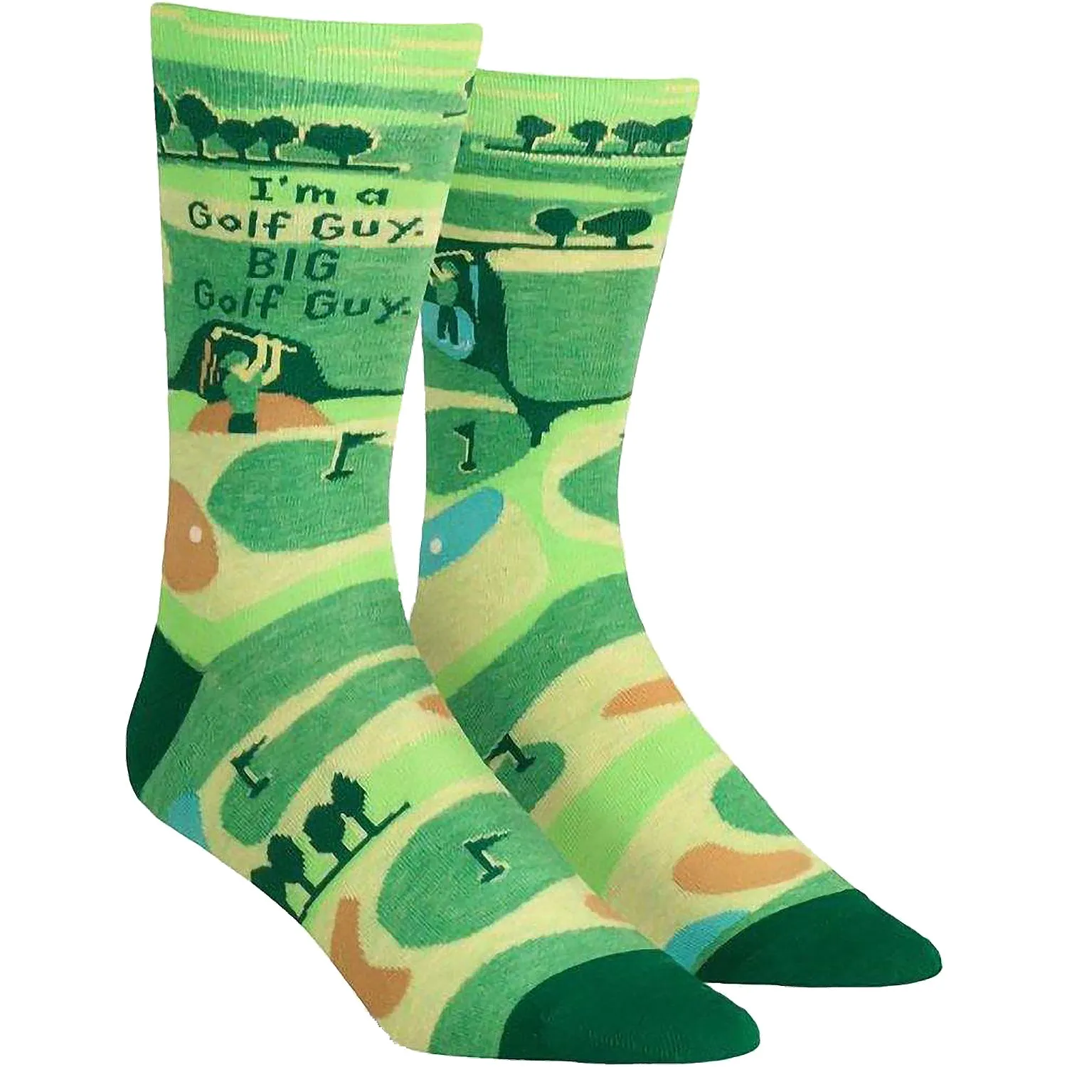 Men's Blue Q I'm A Golf Guy Big Golf Guy Socks Green