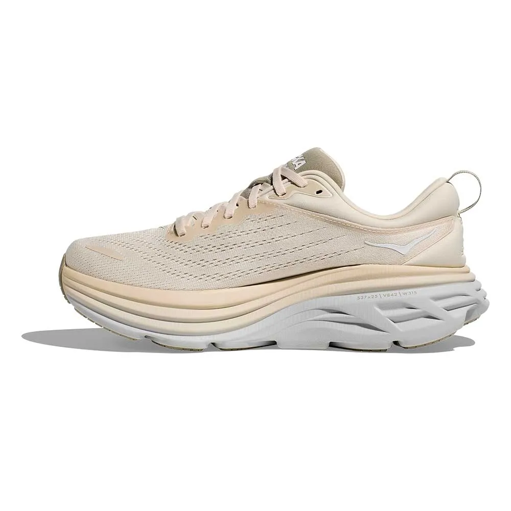 Men's Bondi 8 Running Shoe - Oat Milk/Barley - Regular (D)