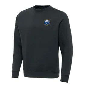 Men's Buffalo Sabres Antigua Charcoal Victory Crewneck Pullover Sweatshirt