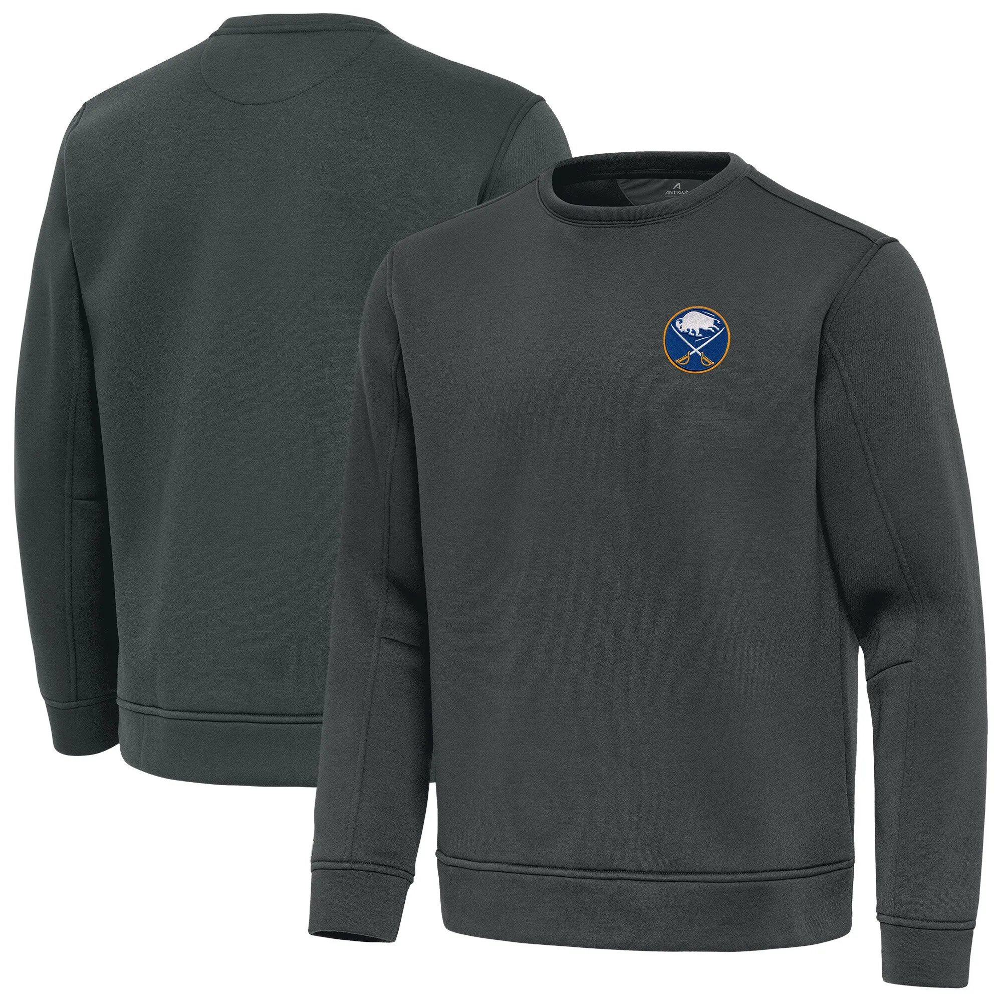 Men's Buffalo Sabres Antigua Pewter Relevant Lightweight Pullover Sweatshirt