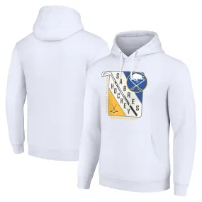 Men's Buffalo Sabres Starter White Shield Logo Pullover Hoodie