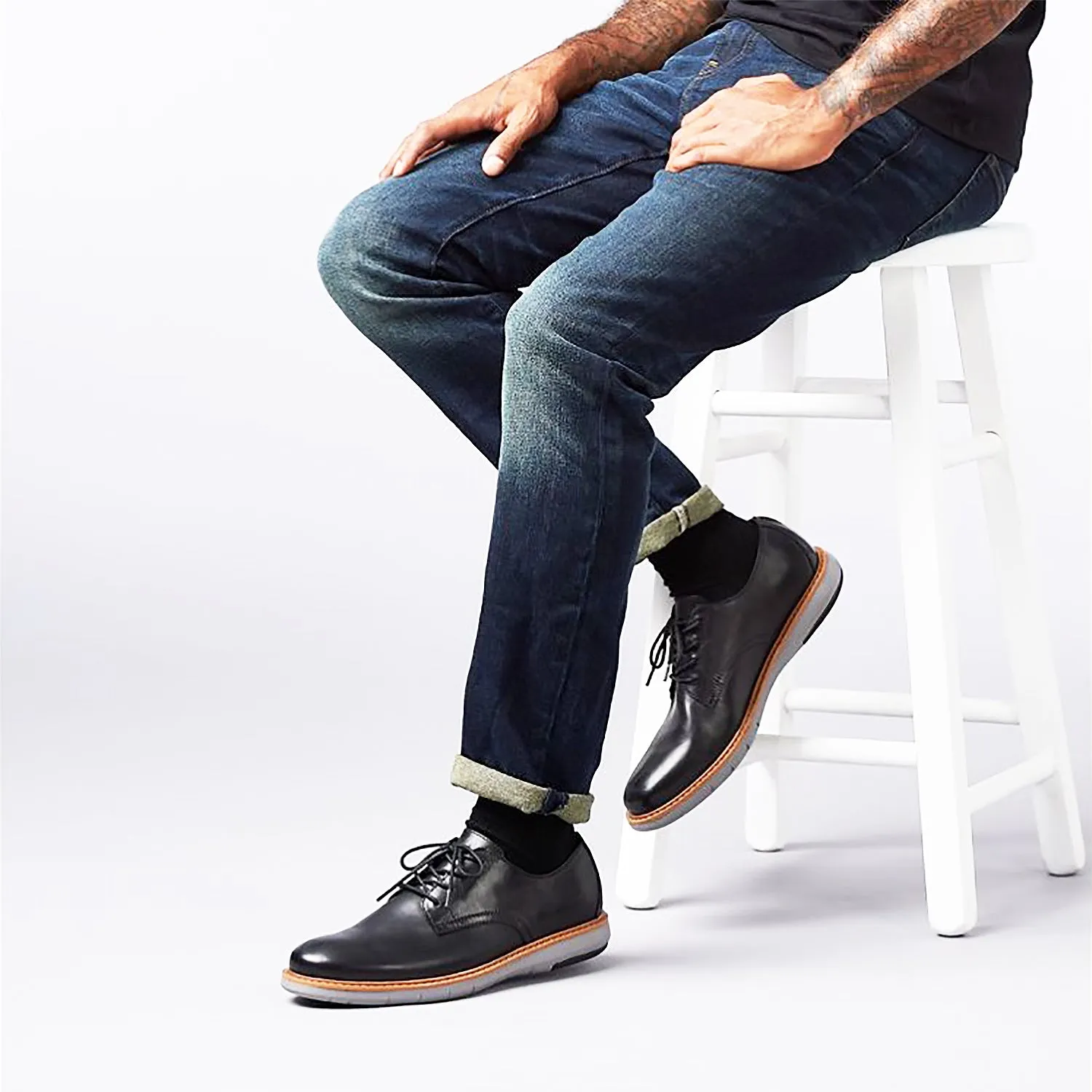 Men's Clarks Draper Lace Black Leather