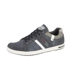 Mens denim original lace up casual trainers navy Route 21