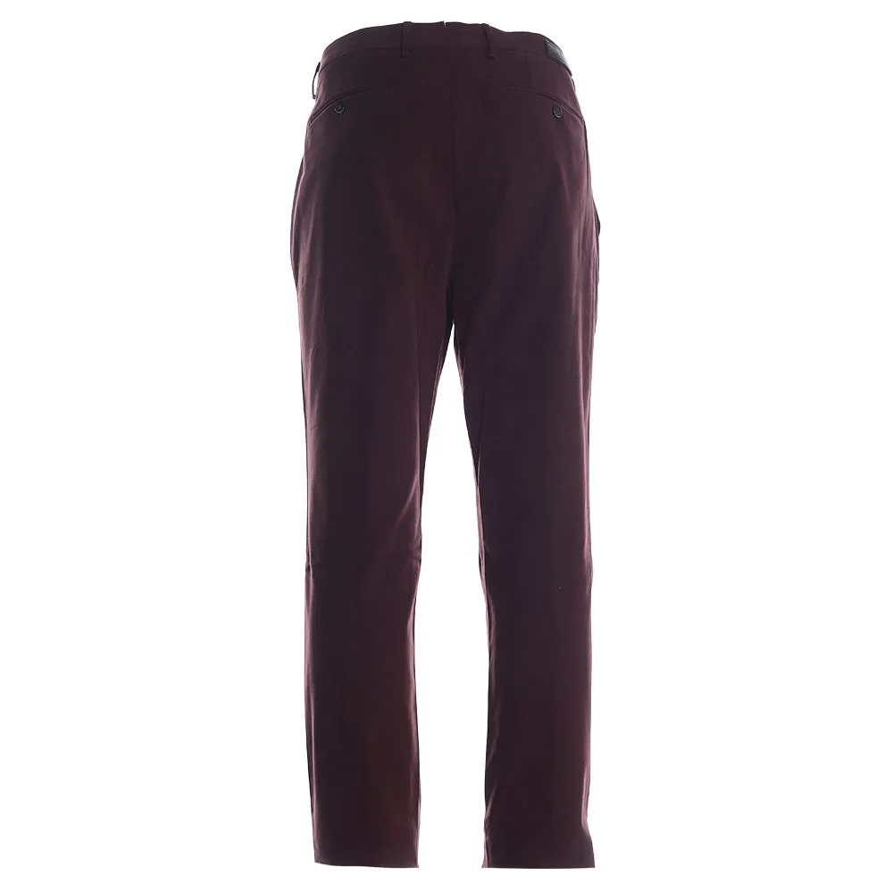 Men's Hackett Cotton Stretch Trousers in Wine