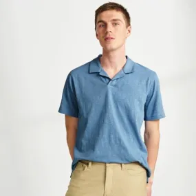 Men's Johnny Collar Slub Jersey Polo