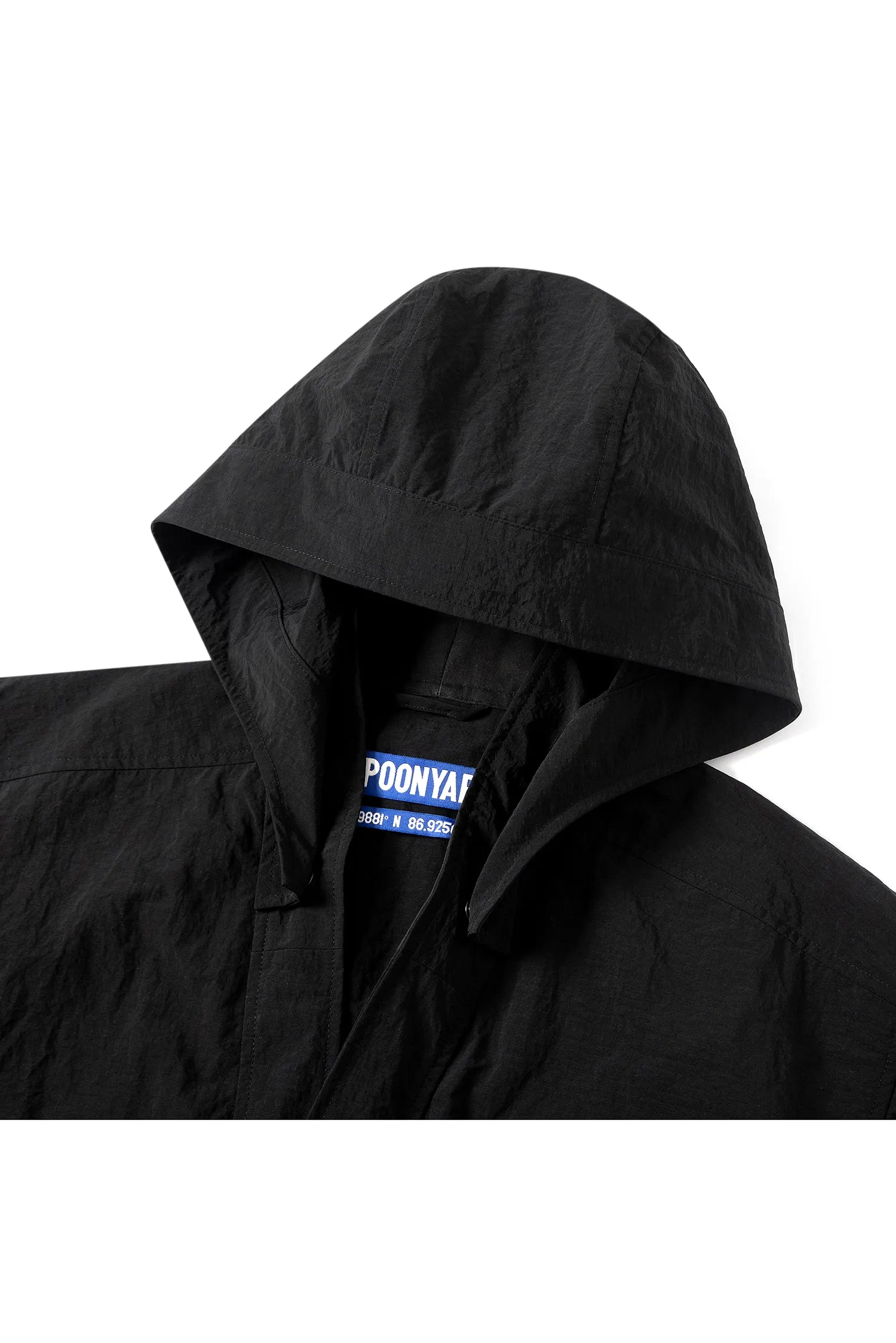 MEN'S MULTI POCKETS HOODED KIMONO JACKET