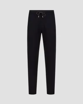 Men’s navy blue woolen knit trousers Hugo Boss Pondrio 50506027-404