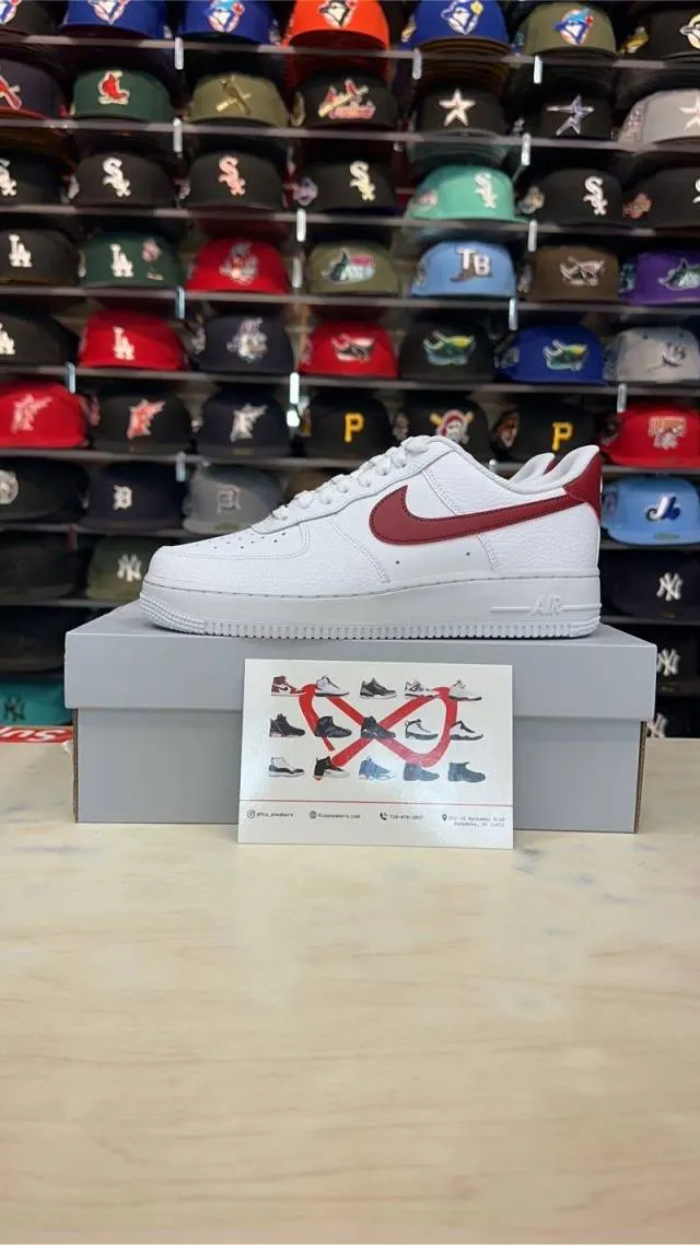 Mens Nike Air Force 1 '07 "White Team Red"