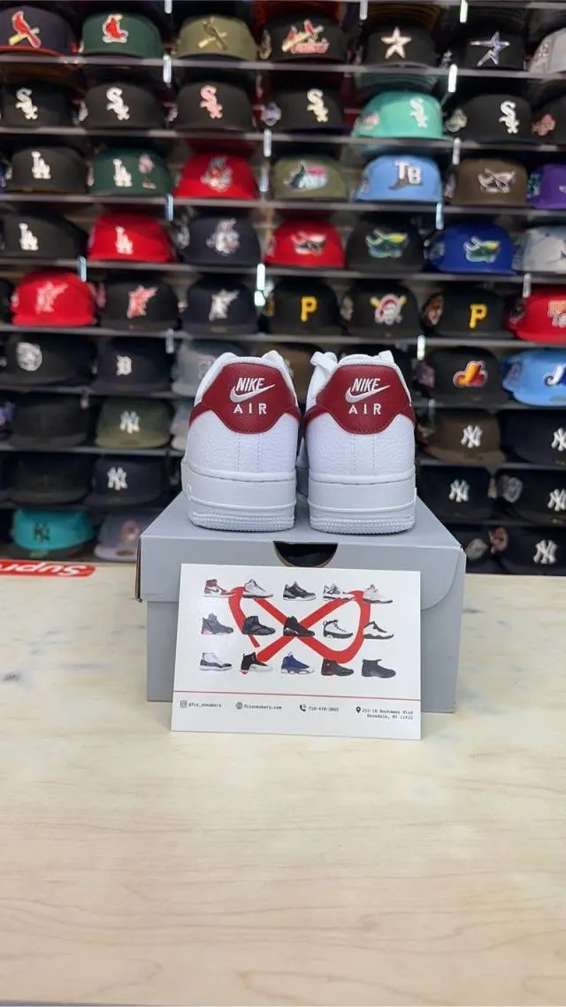 Mens Nike Air Force 1 '07 "White Team Red"
