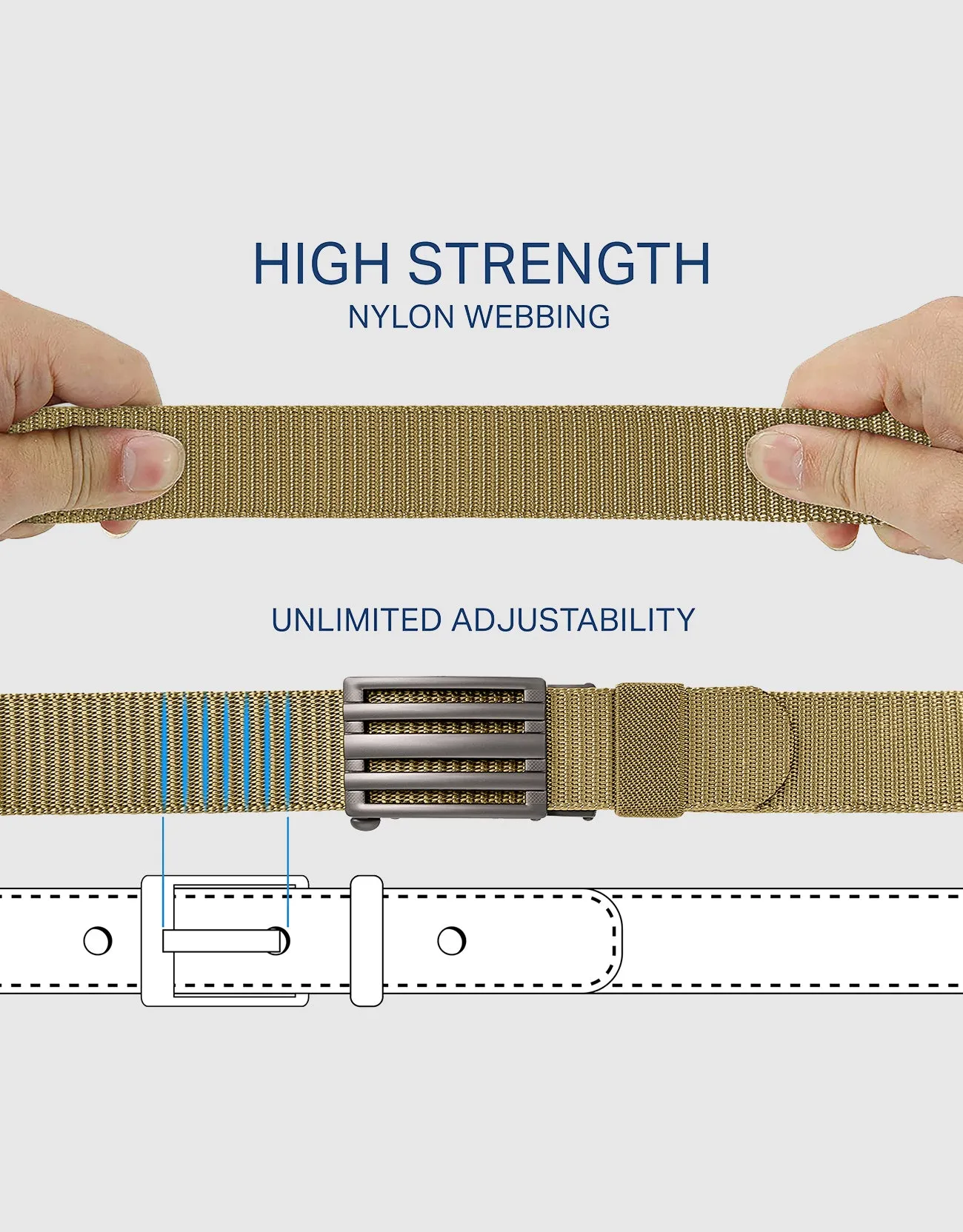 Mens Tactical Ratchet Golf Belt