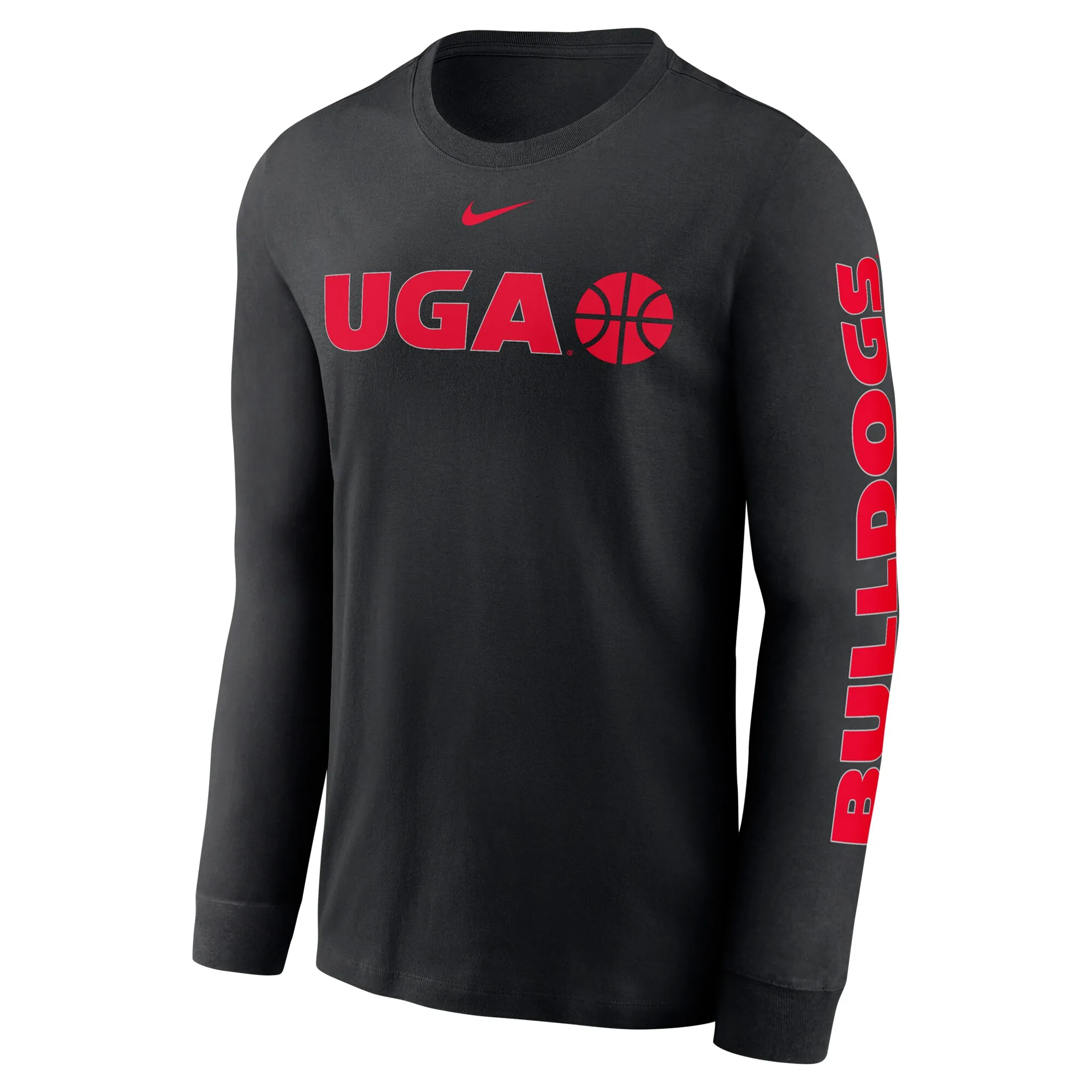 Men's Nike  Black Georgia Bulldogs Basketball Icon Two-Hit Long Sleeve T-Shirt