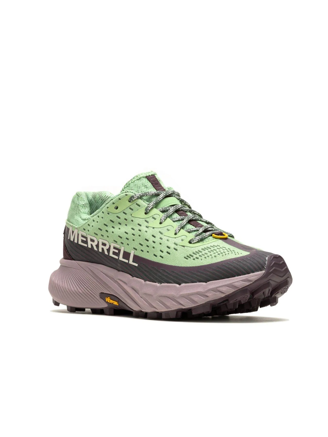 Merrell Womens Agility Peak 5 Trail Running Trainers - Green/burgundy