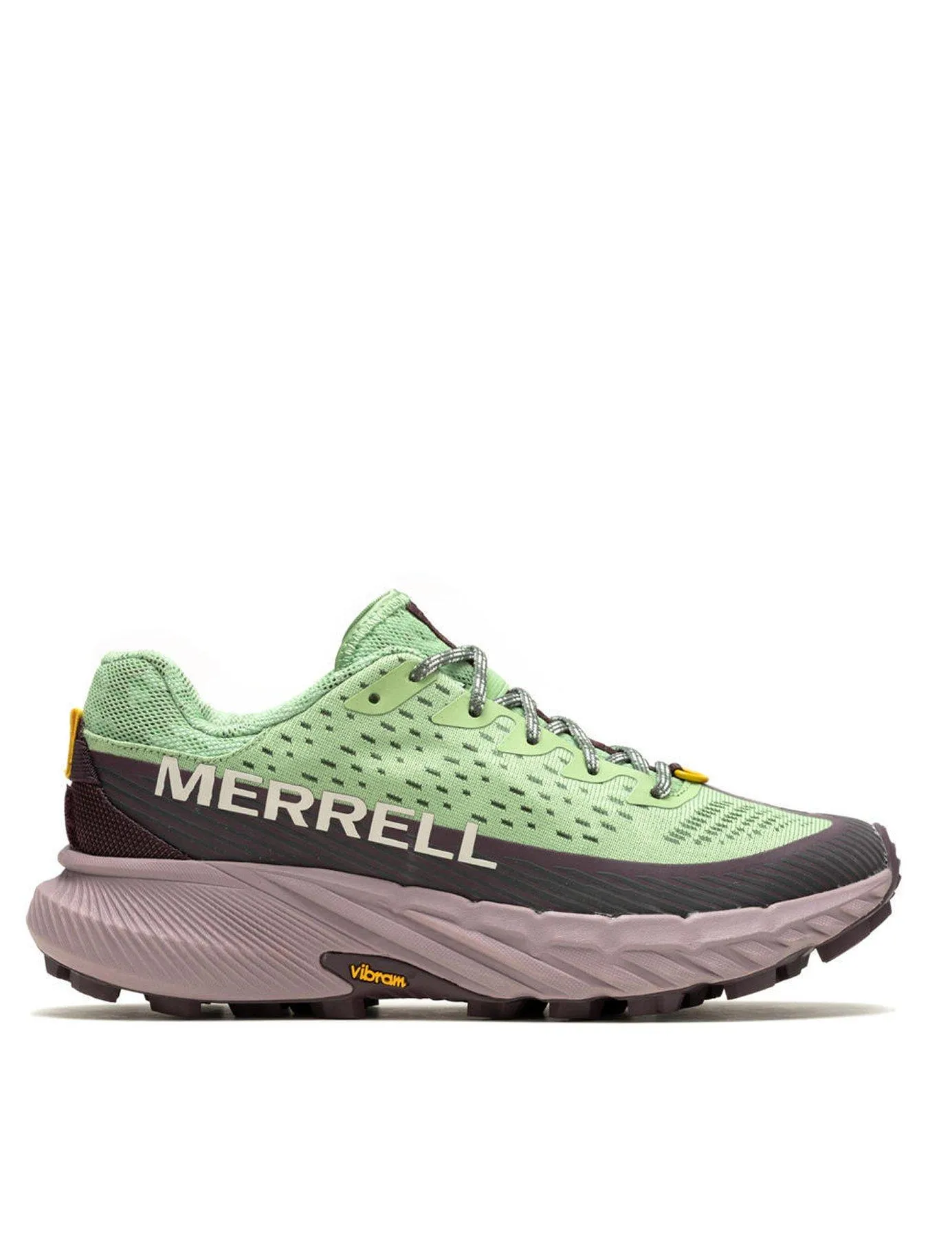 Merrell Womens Agility Peak 5 Trail Running Trainers - Green/burgundy