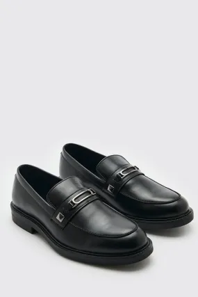 Metal Work Penny Loafer | boohooMAN UK